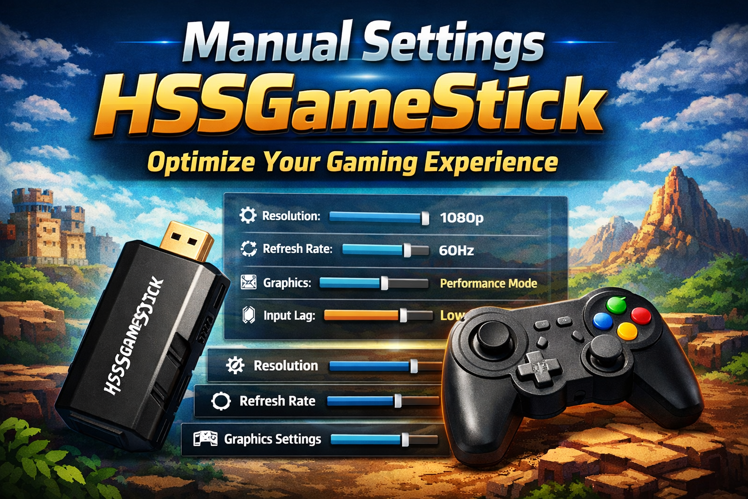 Manual Settings HSSGameStick: Complete Setup & Optimization Guide for Smooth Gameplay